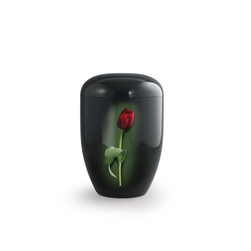 Színes tulipán mintájú lebomló urna